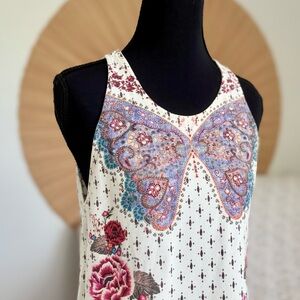 Farm Rio Floral Butterfly Tank Top 🦋✨ size Small